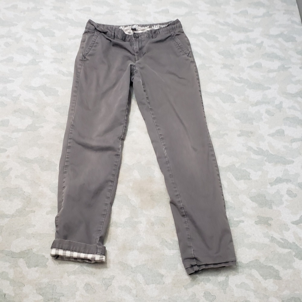 Eddie Bauer Pants Women 6 Gray Fleece Lined Straight Leg Outdoor Pockets